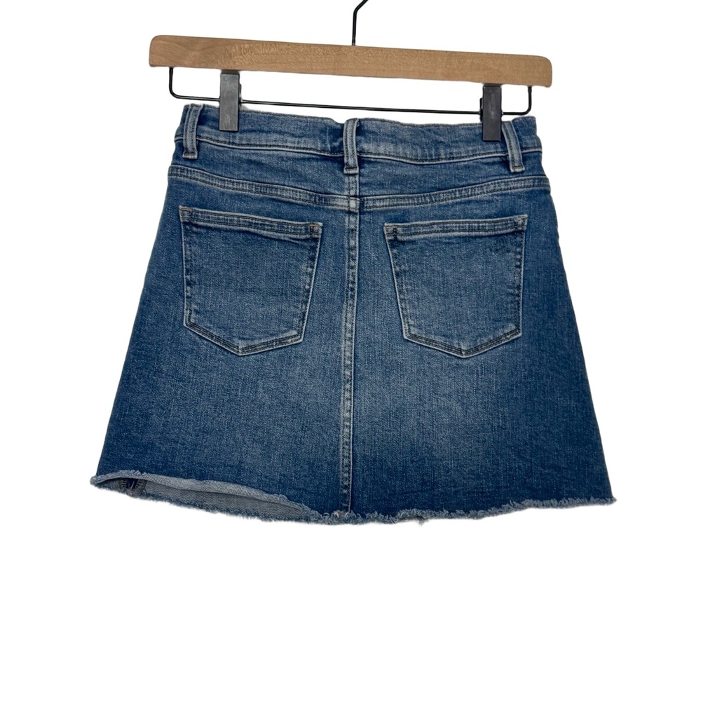 DL1961 Blue Jenny Mini A Line Frayed Hem Skirt Girls Size 12 - Picture 2 of 6